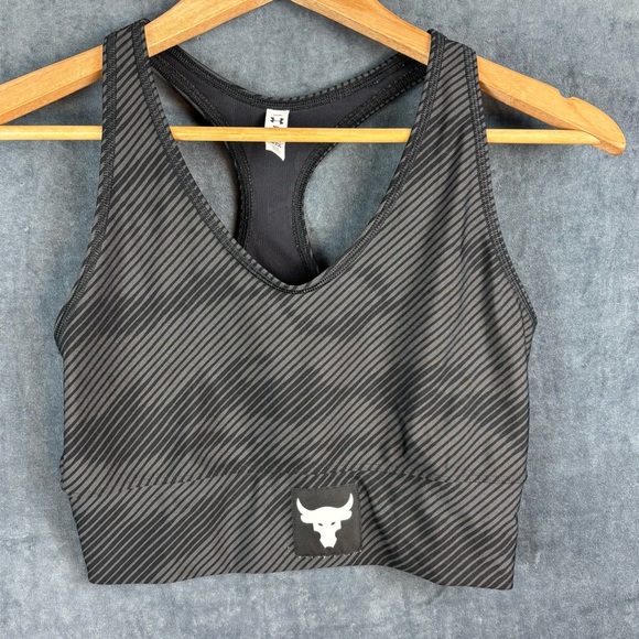 Under Armour Project Rock Sz Medium Racerback Sports Bra - Picture 1 of 8